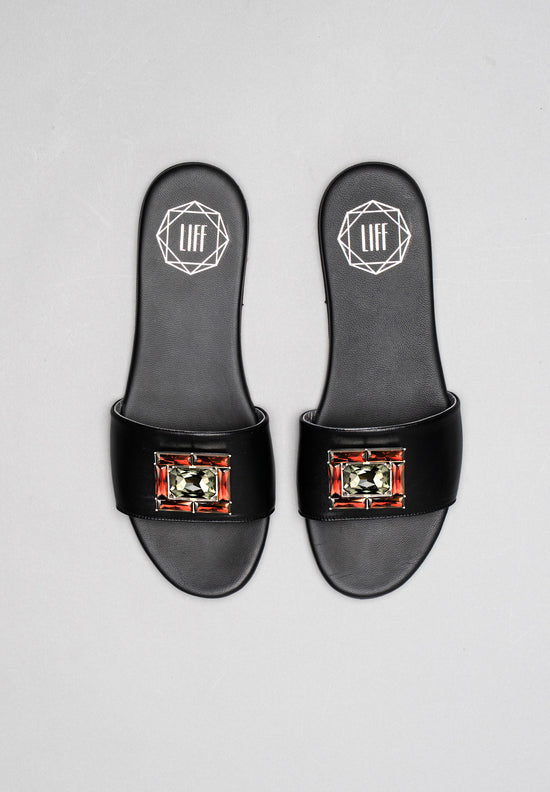 Schlappen Lou mit austauschbarer Brosche Rahel